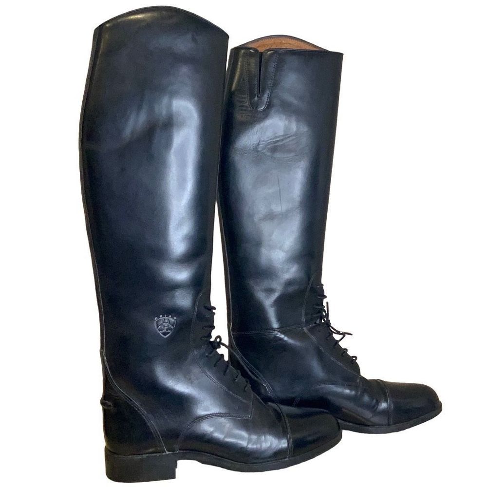 Ariat black tall riding boots regular calf Sz 9